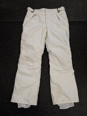 Columbia Snow Pants Womens Large White Omni-Tech Waterproof Ski Snowboard